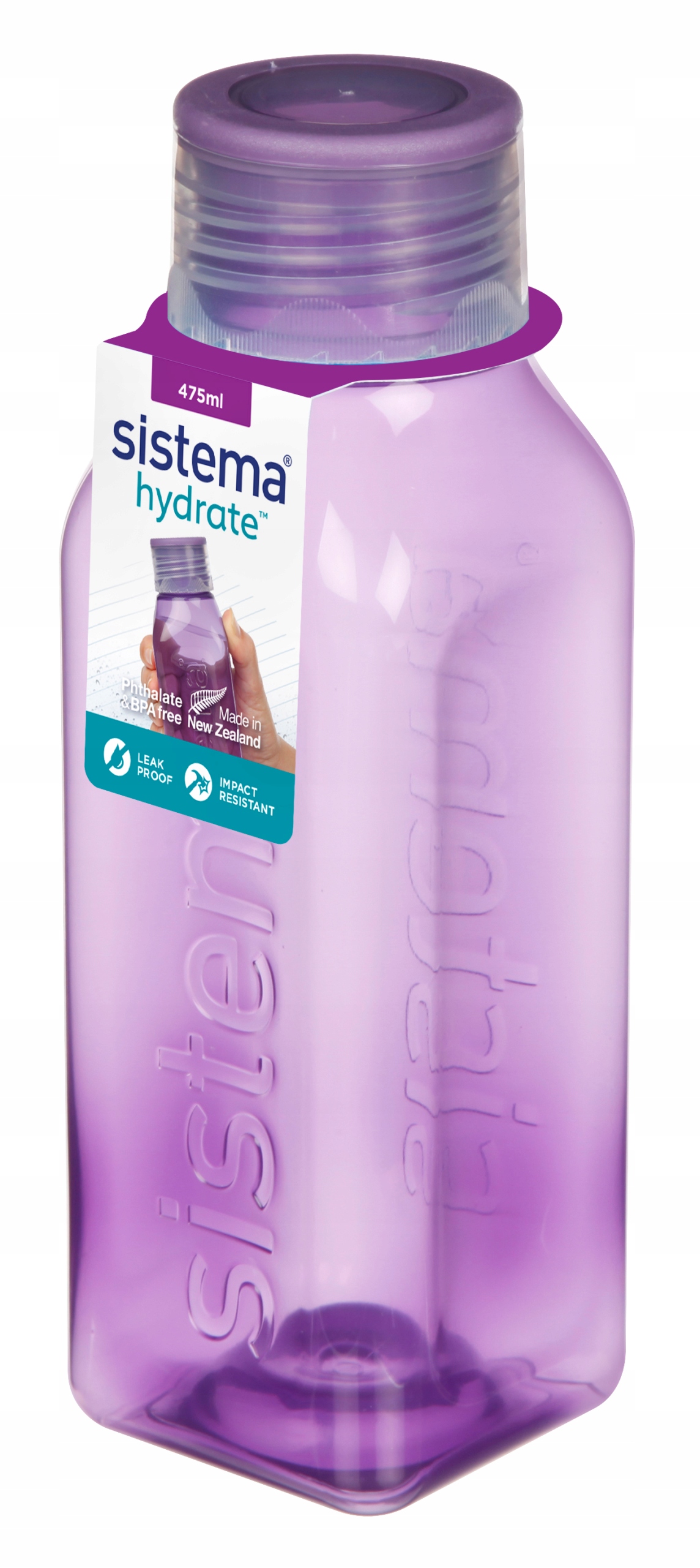 

Sistema Hydrate butelka kwadratowa 475ml Fioletowa