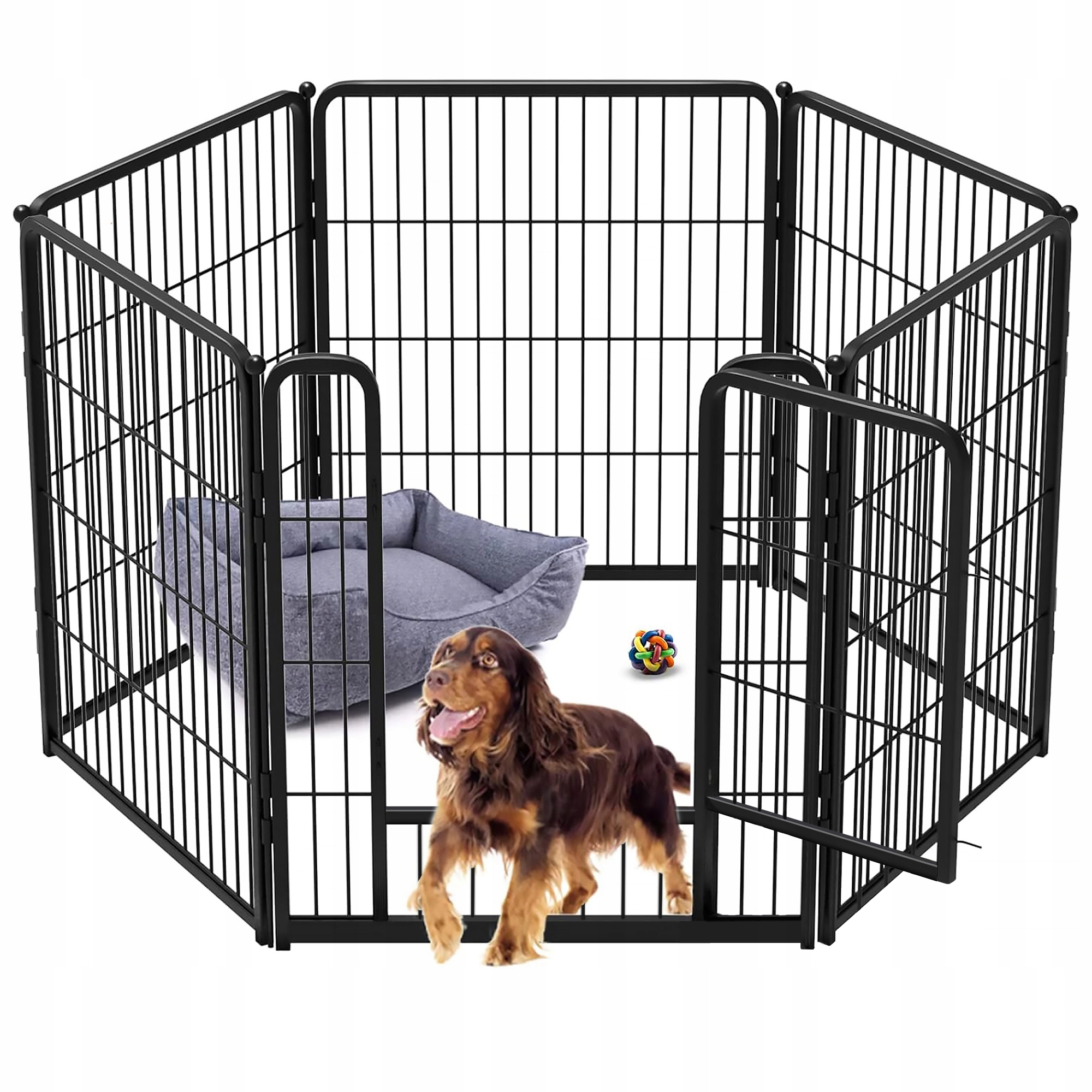 Levně Kotec Klec Pro Psa Z Kovu, Výběh Pro Králíka, Modulární Ohrada, 6 Panelů