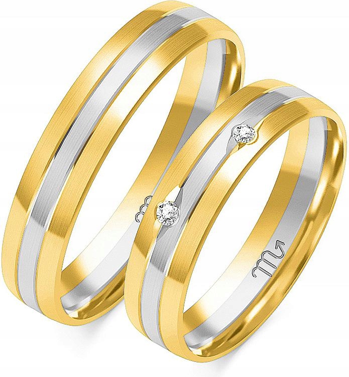 Bílé zlaté snubní prsteny s gravírováním 14k 585 vel. 20 21 22, bohatá kolekce pro svatba