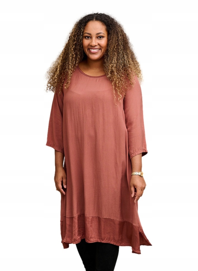 Pont Neuf Roztomilá Hnědá Šaty Viskóza V473 44