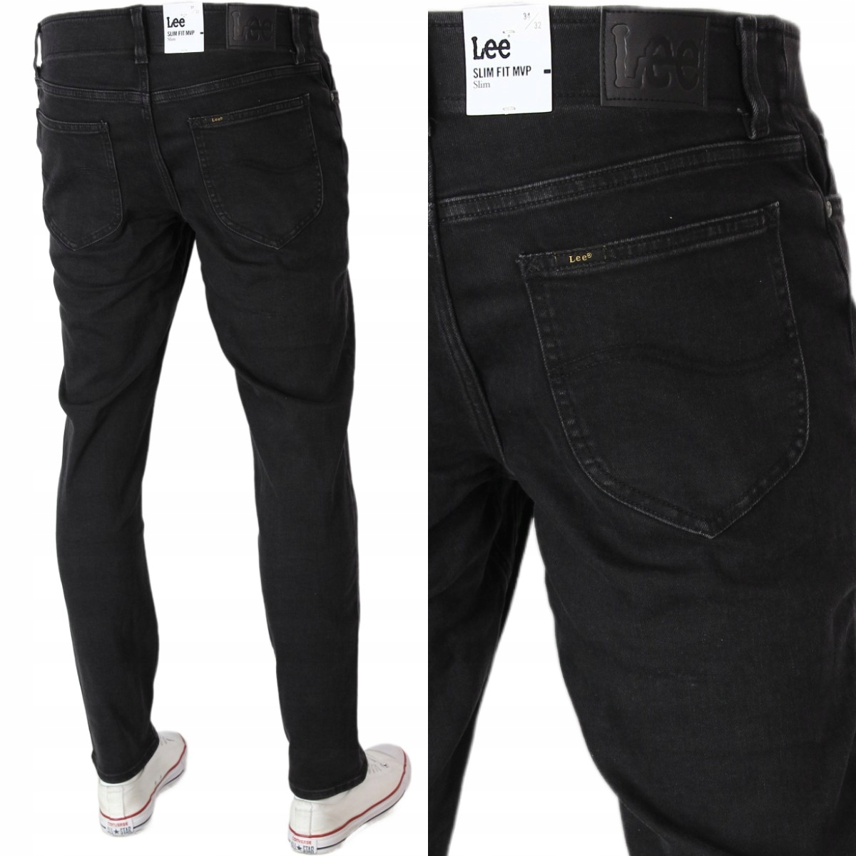 Lee Mvp Slim Fit Jeansy Spodnie " Black " W31 L34