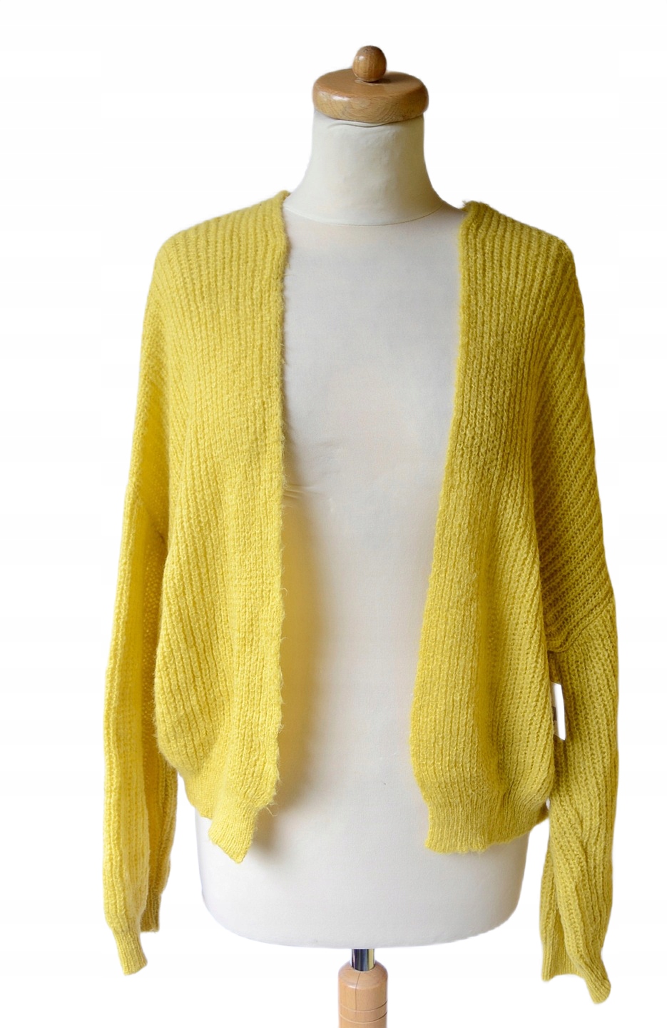 Sweter Narzutka S 36 Żółty Asos Akryl Sweterek