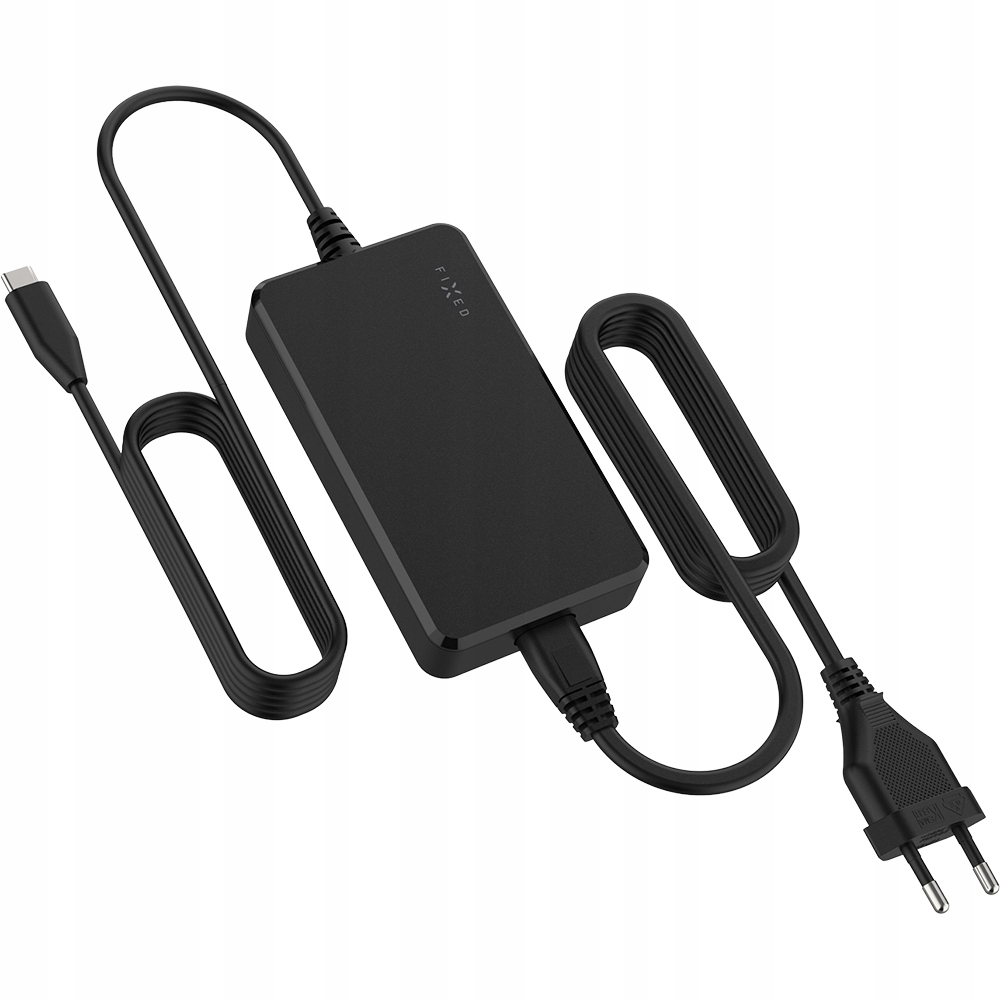 Mocna ładowarka sieciowa 100W do laptopa telefonu, Usb-c Fixed GaN kabel