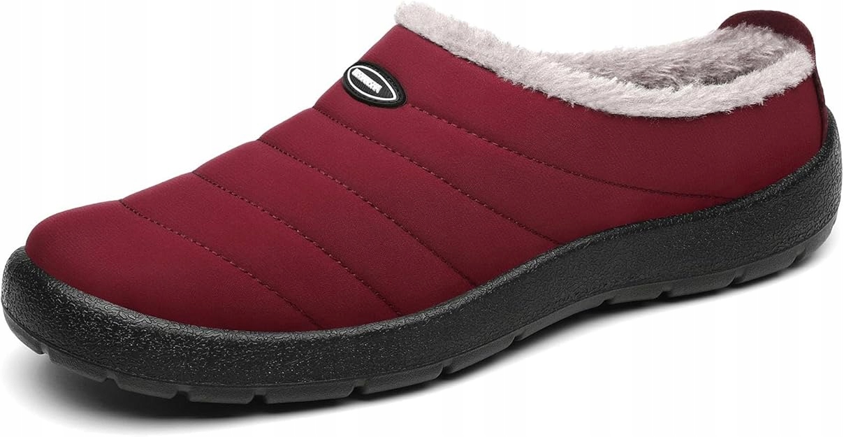Pantofle Unisex Zimní zateplené kožešinou Voděodolné Červené 40 Eu