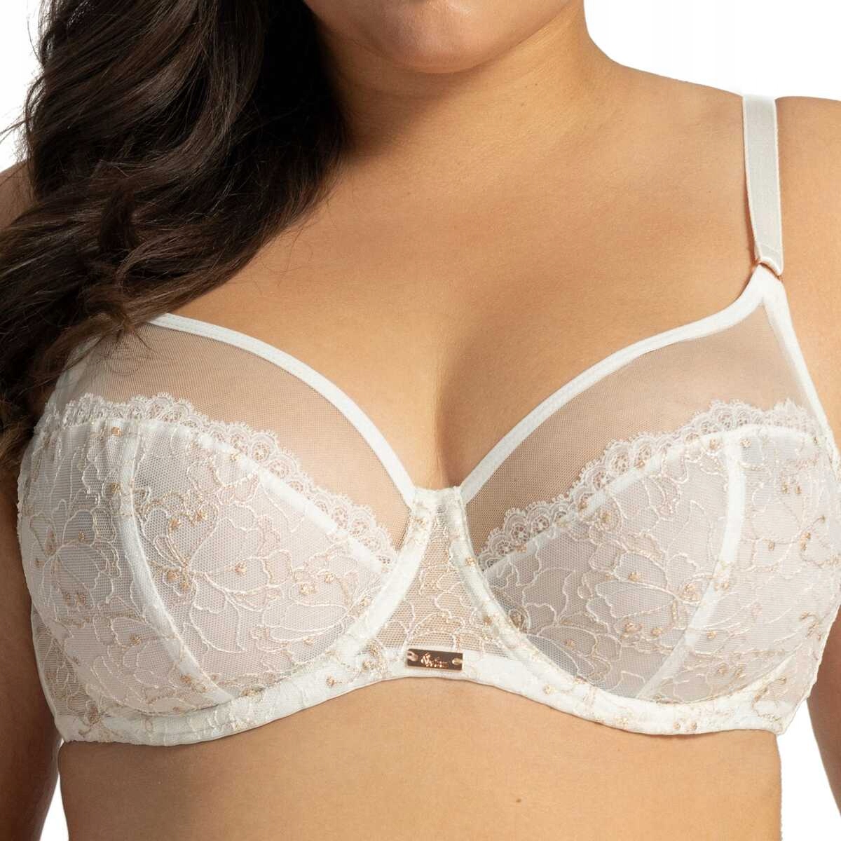 Ava Měkká podprsenka typu soft s kosticí Crystal 1396 ecru plus 85H