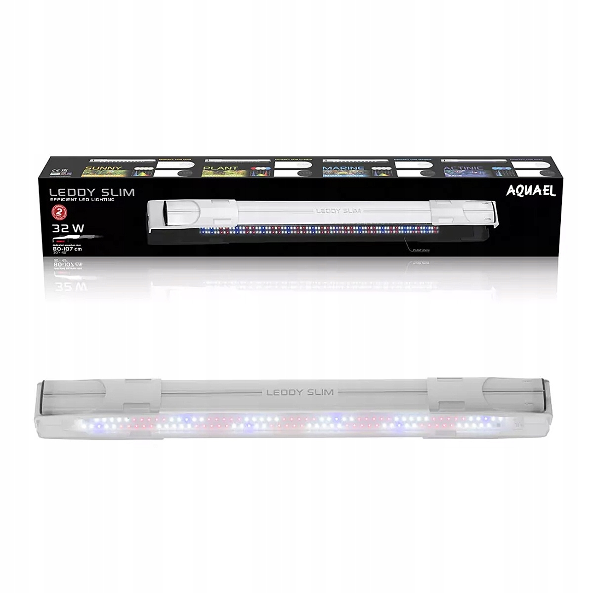 Levně Aquael Leddy Slim 32W Plant 2.0 Bílá Silná Led