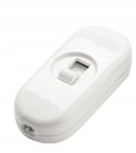 

Włącznik suwakowy biały do przewodu Włoski