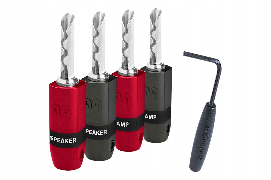 Audioquest SureGrip 300 Bfa Banánový konektor na repro kábel strieborný 4 kusy