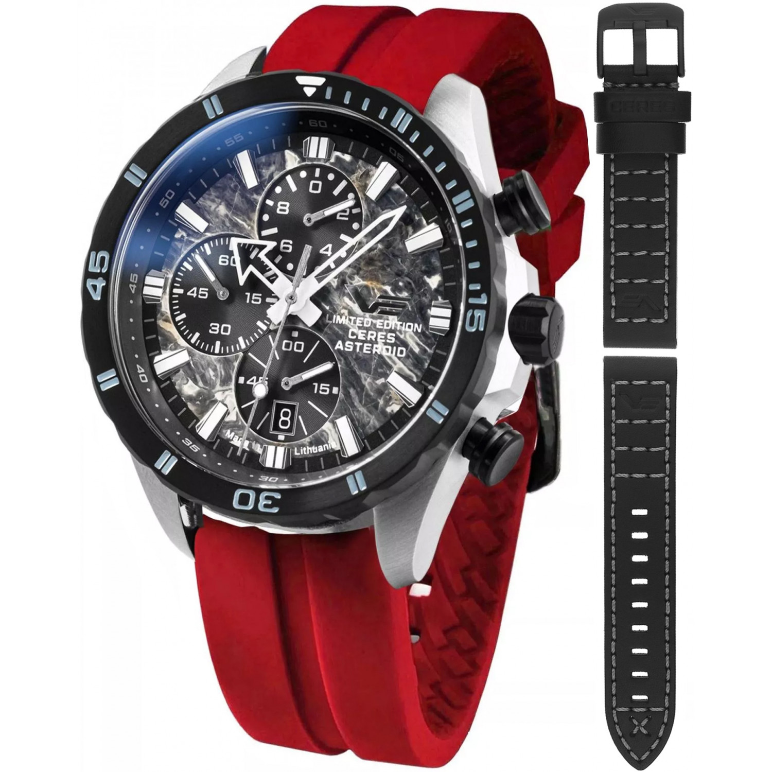 Pánské Hodinky Vostok Europe 6S10-320E693SR červený pásek