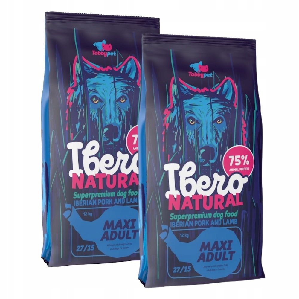 Levně Sada 2x Ibero Natural Maxi Adult 2x3 kg Dárek Zubní kousátka