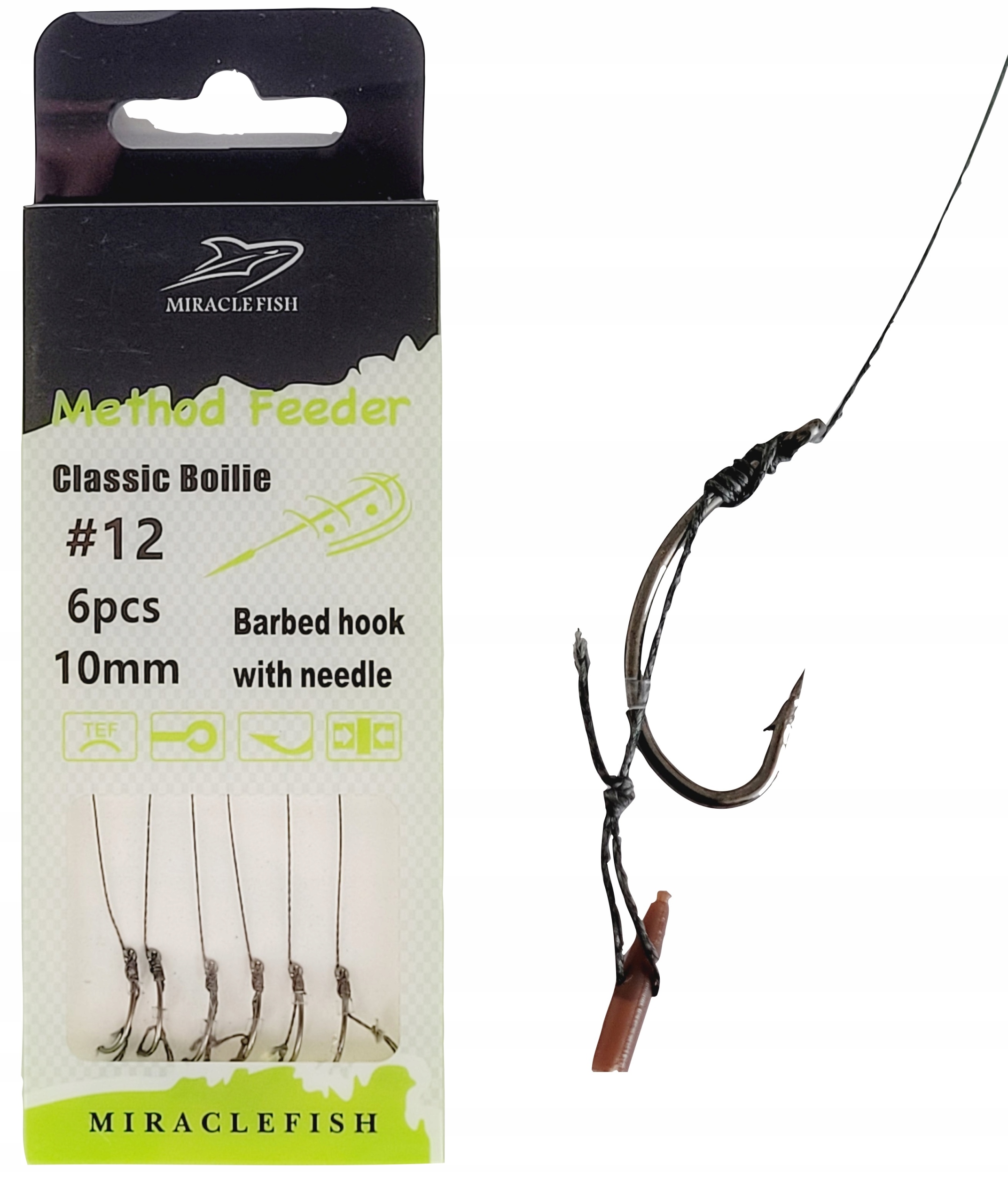 Haki teflonowe 12 Method Feeder Push Stop przypon