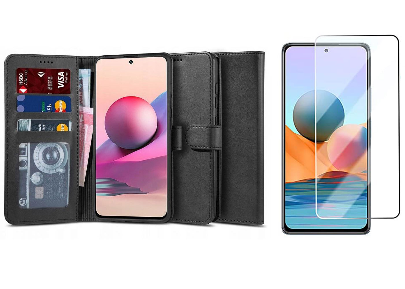 

Etui Wallet II + szkło do Xiaomi Redmi Note 10 10S