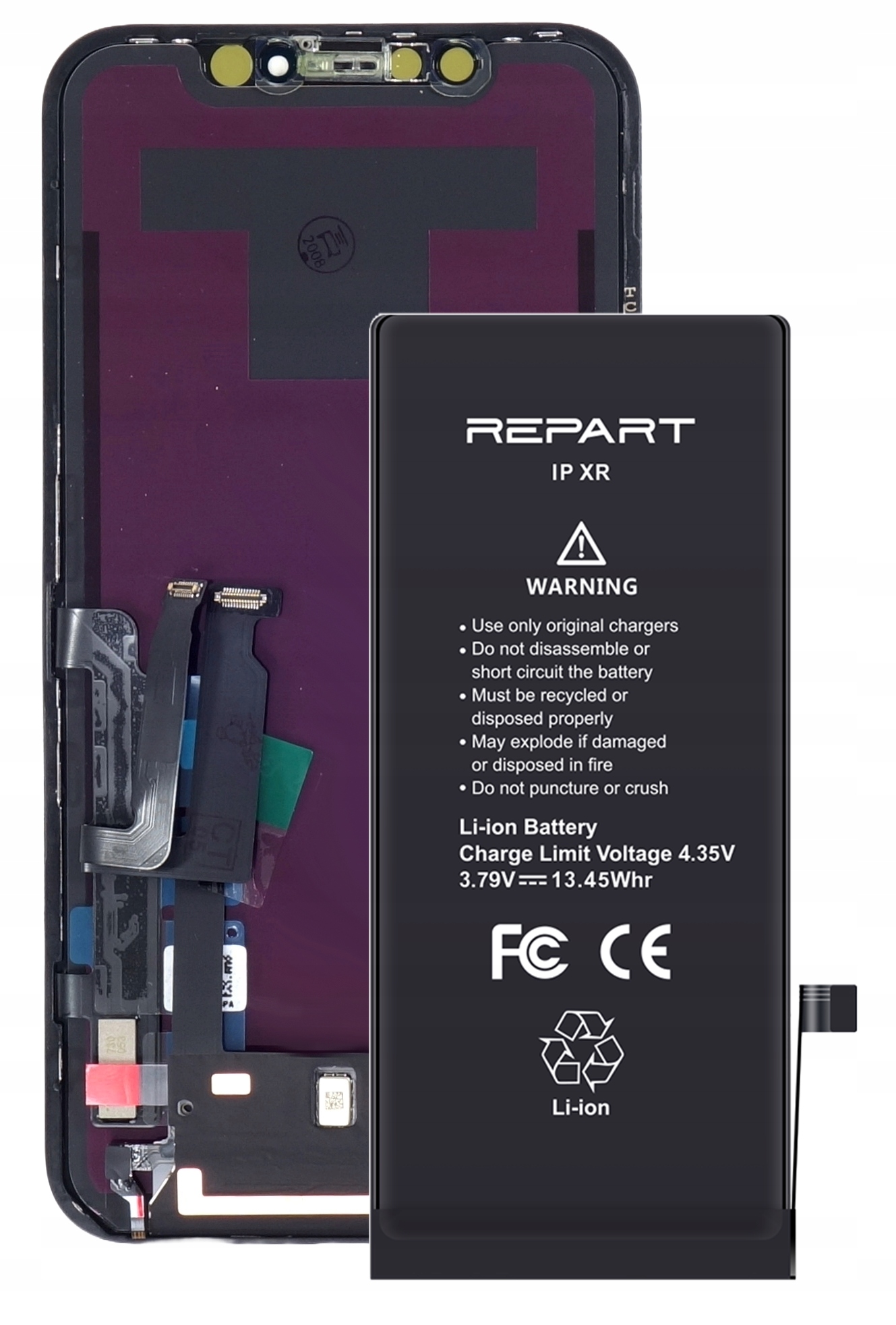 LCD displej pro Apple iPhone Xr Ips Retina baterie Repart 3550 mAh