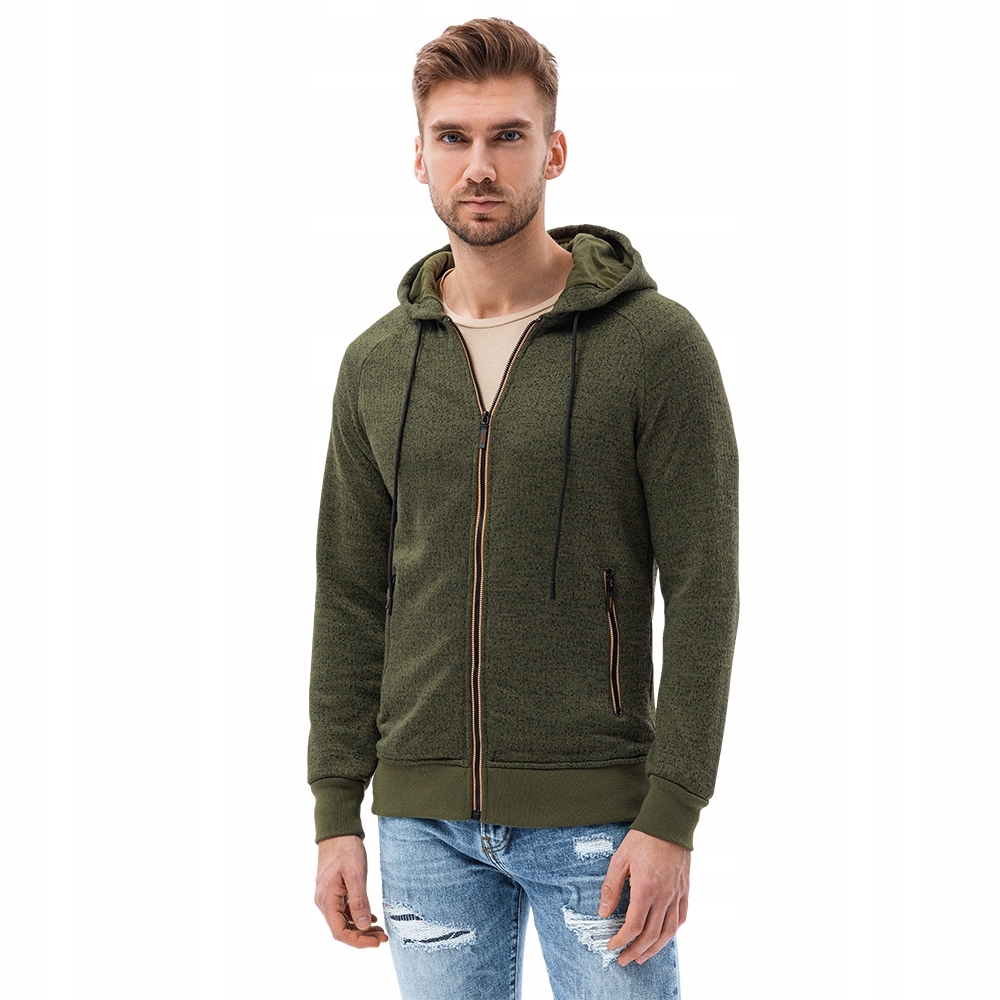 

Dzianinowa bluza męska rozp B1425 oliwkowa XL