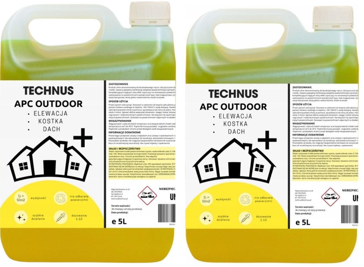 Levně Přípravek na mytí fasádních střech a dlažebních kostek Apc Outdoor+ 2 x 5 l