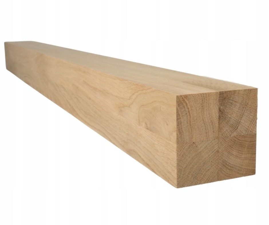 Dubový hranol 8x8 cm, dĺžka 110 cm madlo, stĺpik na schody, zábradlie 80 x 80 mm