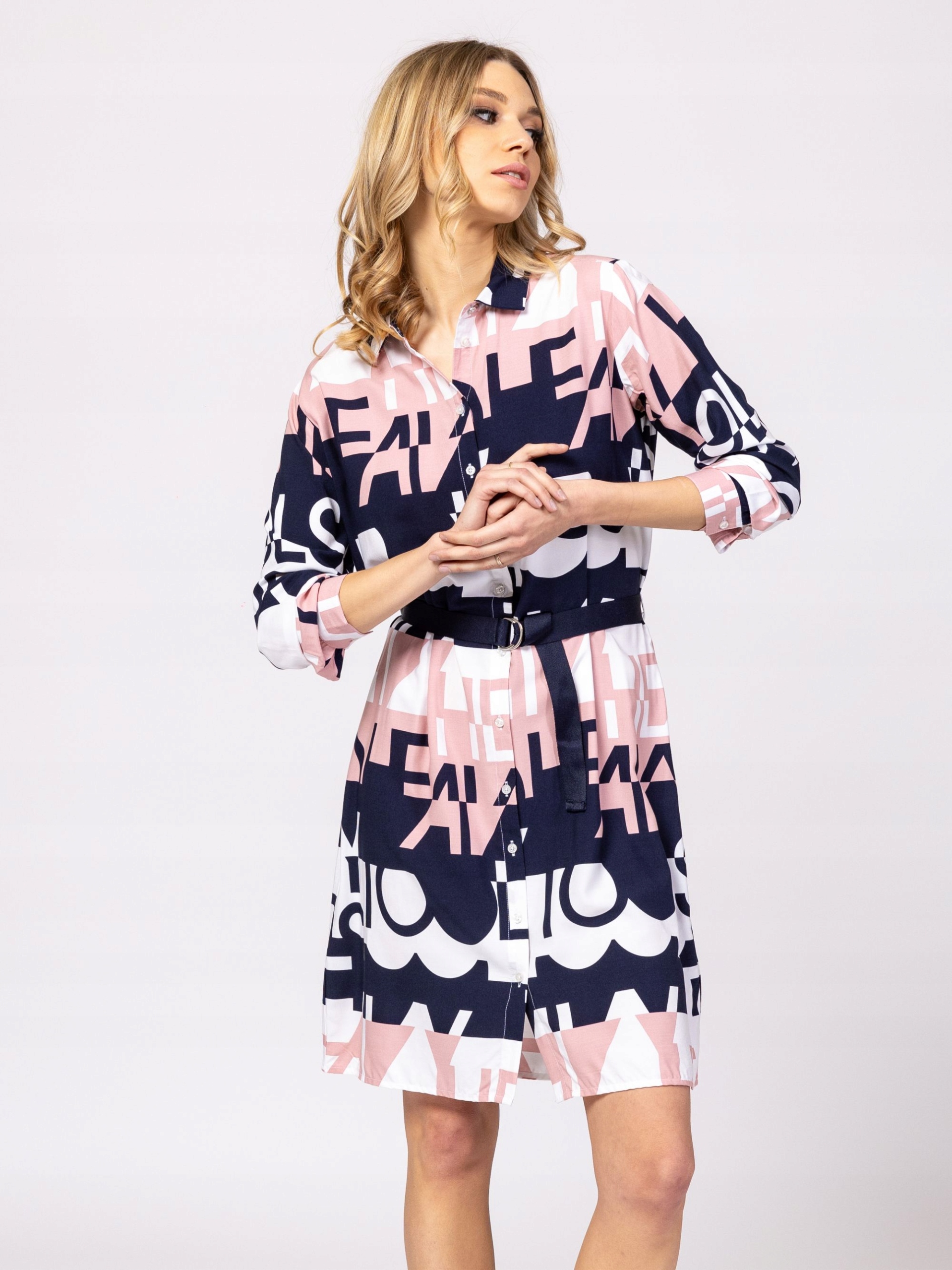 Heavy Tools Elegantní Klasické Letní Šaty MIDI VIVIONS25 Růžová L