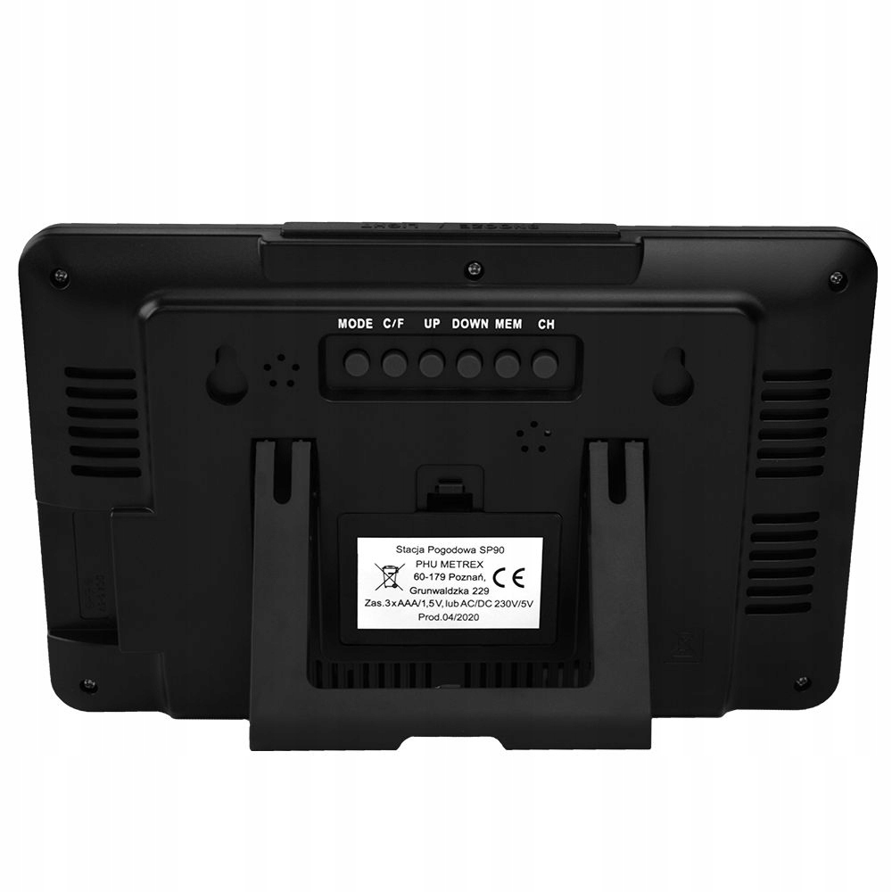 METEO STACJA POGODOWA SP90 Z 3 CZUJNIKAMI DCF Liczba obsługiwanych czujników 3