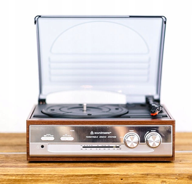 Gramofon Soundmaster PL186 brązowy Kolor brązowy