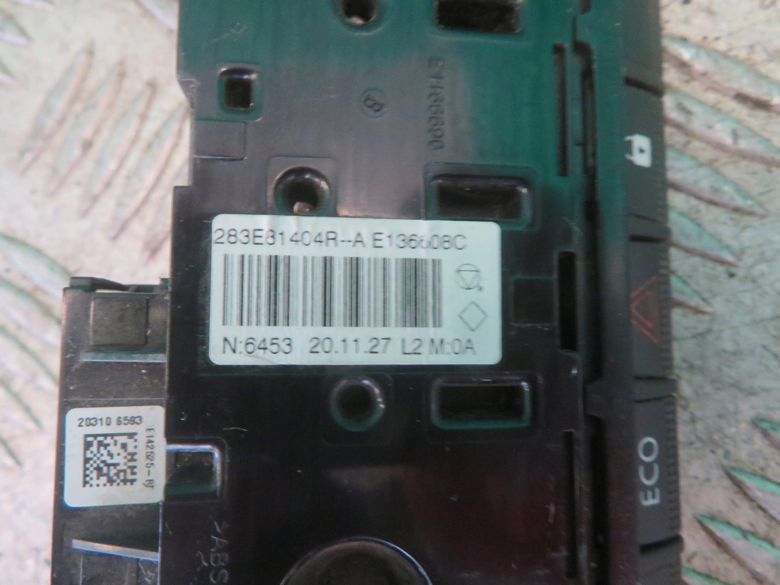 light switch of warning lights RENAULT MASTER 2.3 22R 283E81404R