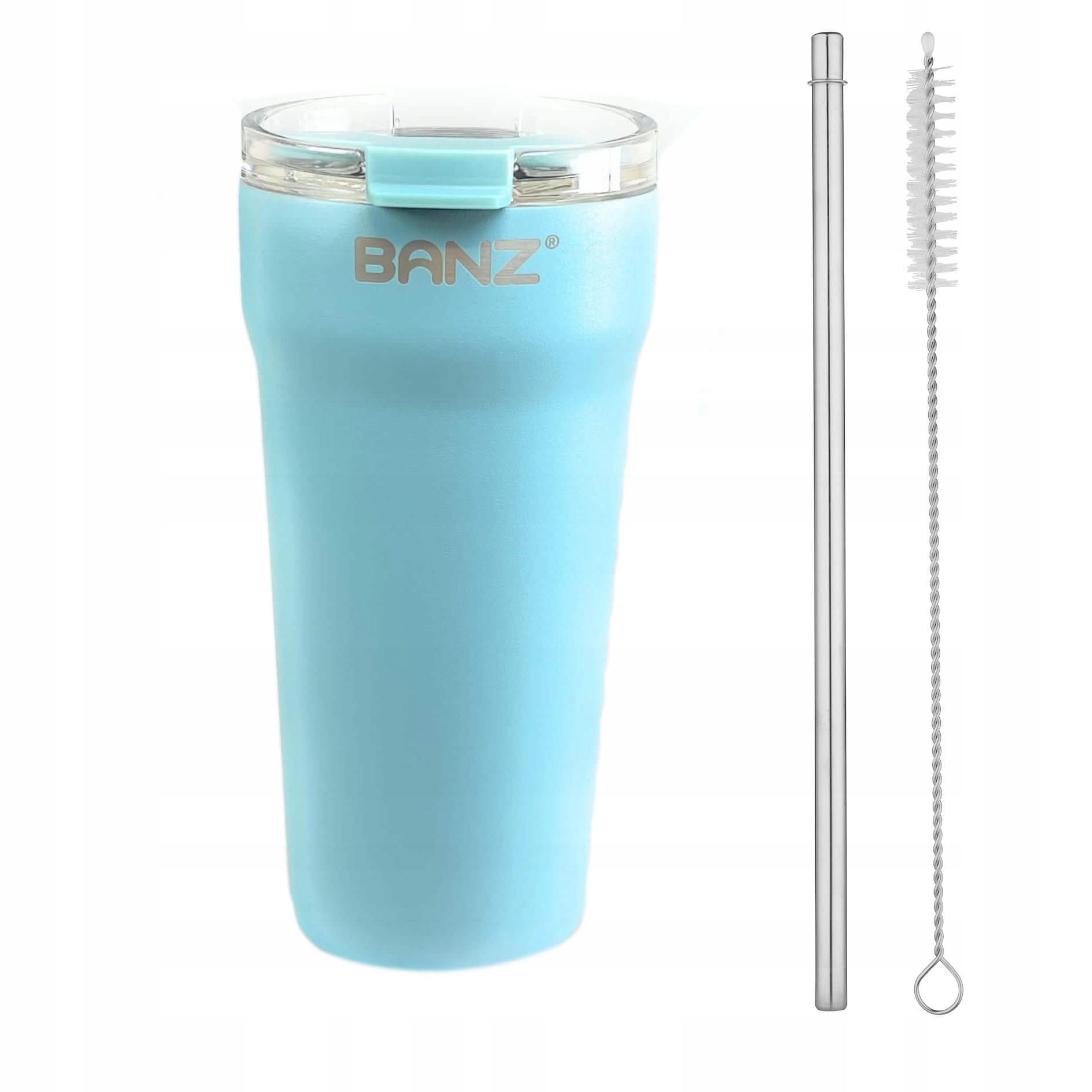 Termohrnek 530 ml, kovová brčka, čistič Banz