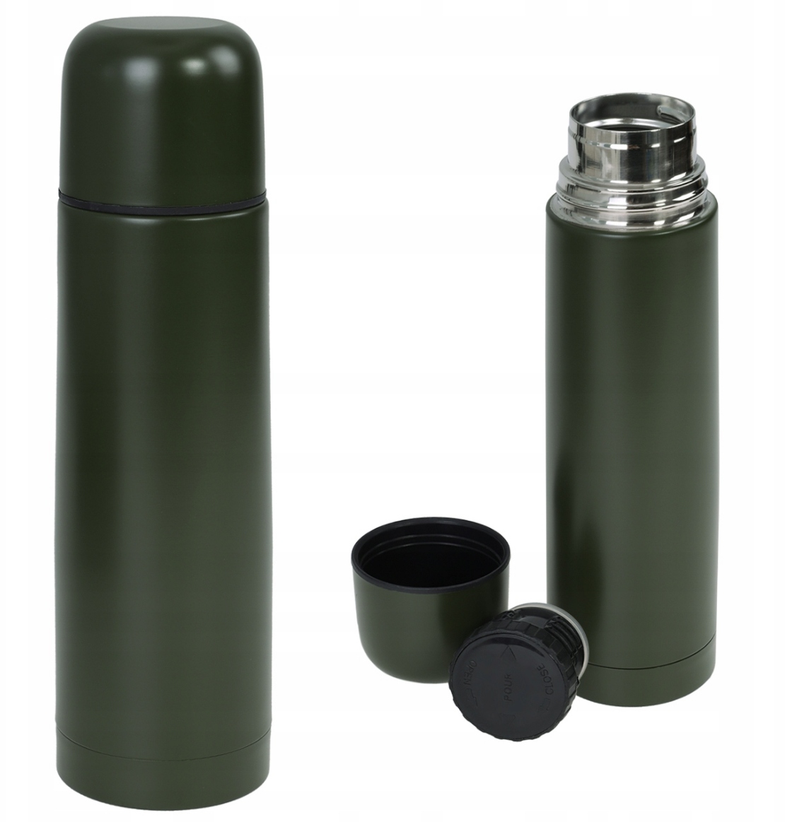 Termos wojskowy Mil-Tec ze stali nierdzewnej z kubkiem 0,5 l Olive