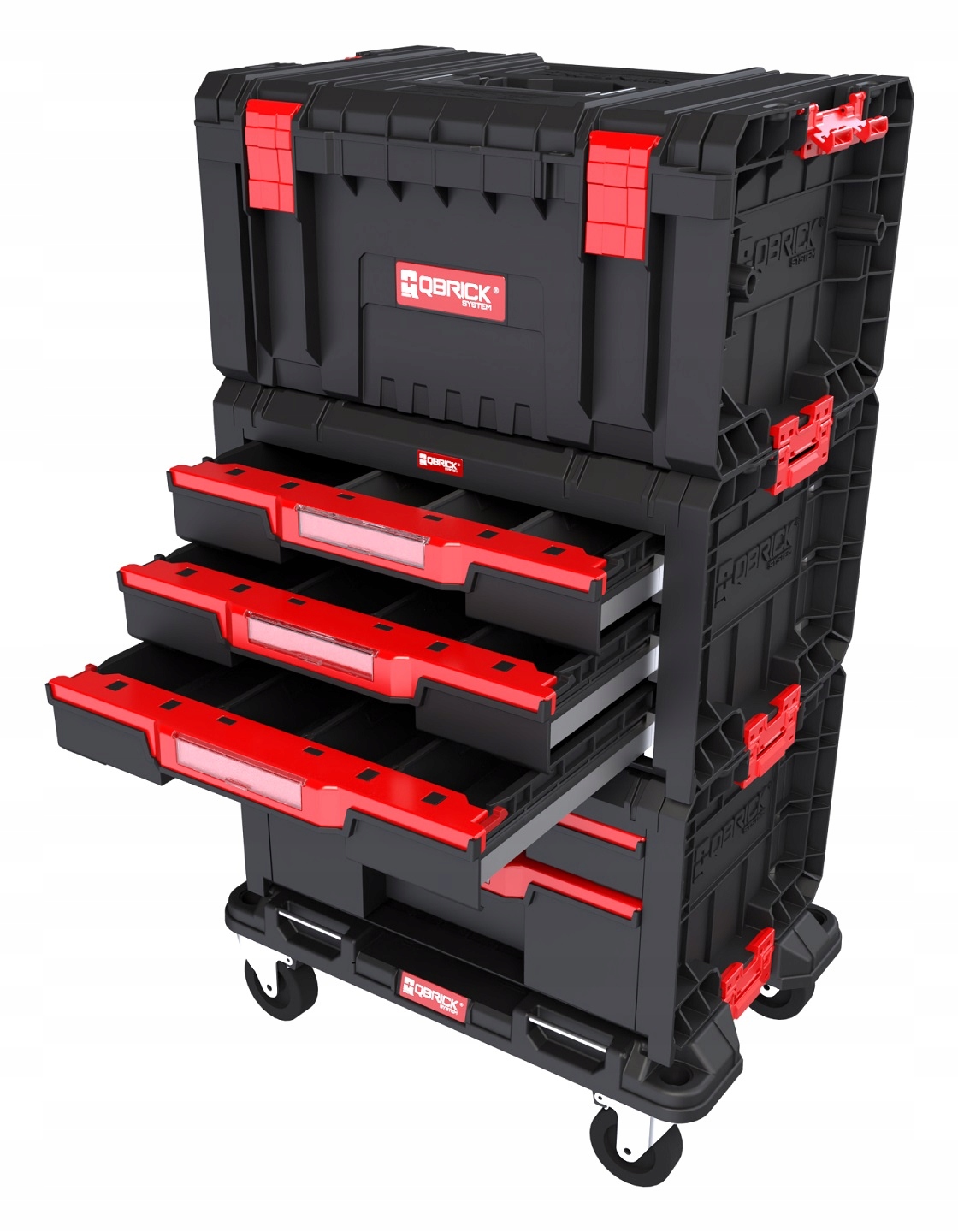 Zestaw szuflad na platformie kołowej Qbrick System PRO DRAWER Workshop SET2 Pojemność 19 l