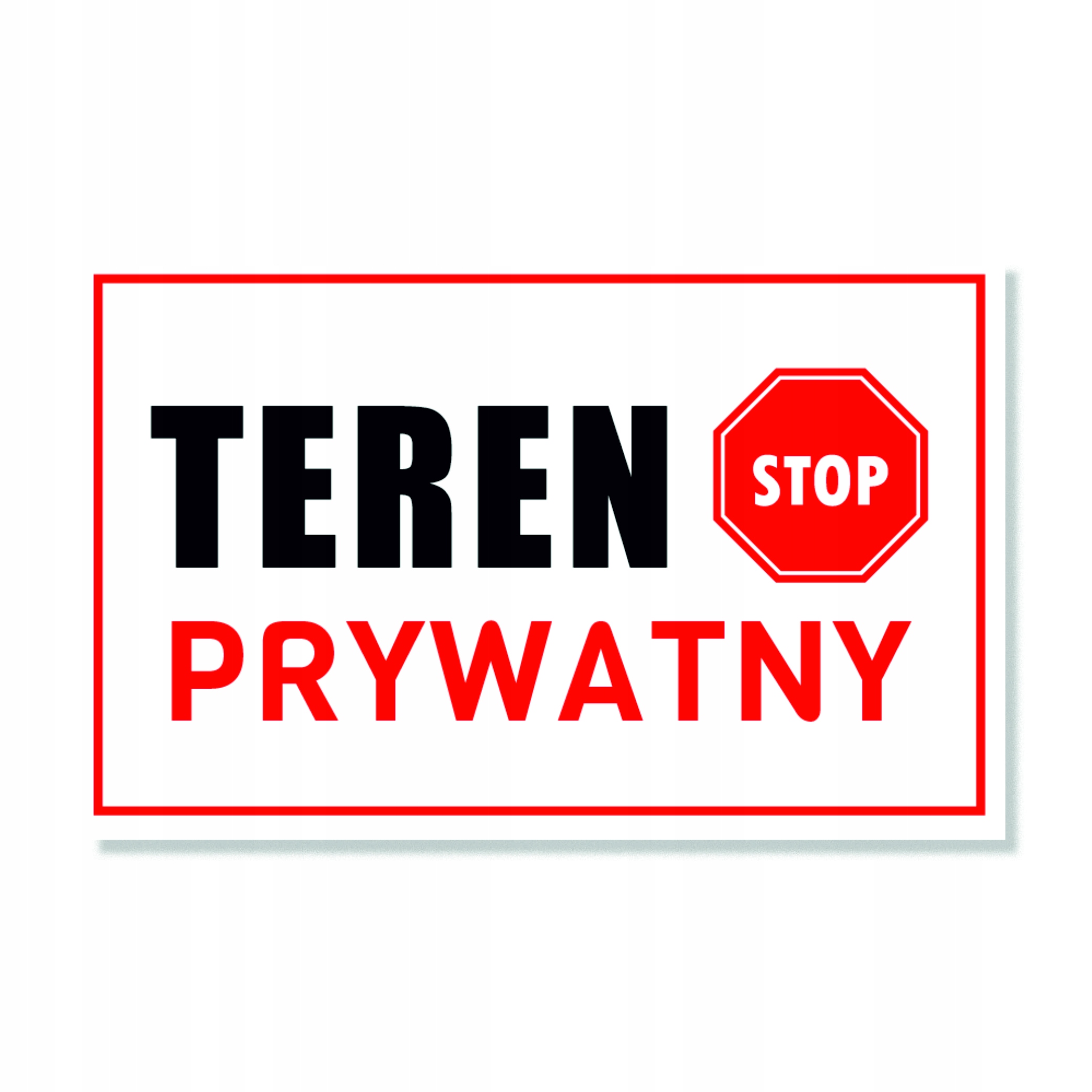 Tabliczka ostrzegawcza TEREN PRYWATNY 30x19 PCV
