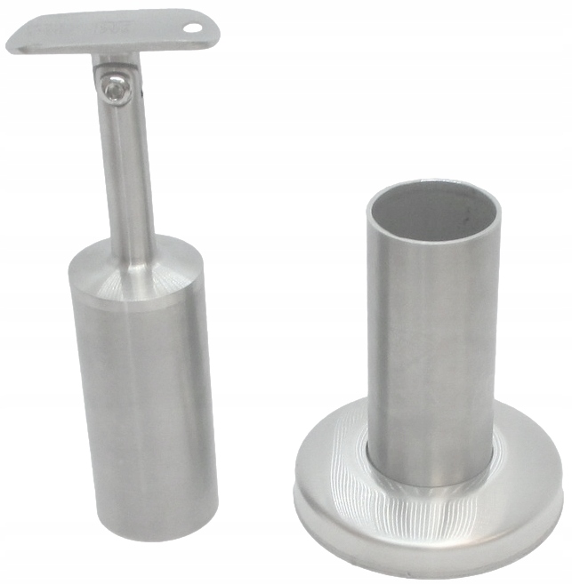 Objímka Ø42,4 MM, Madlo Ø42,4 MM, Aisi 304, Broušená Nerezová Základna Sloupku