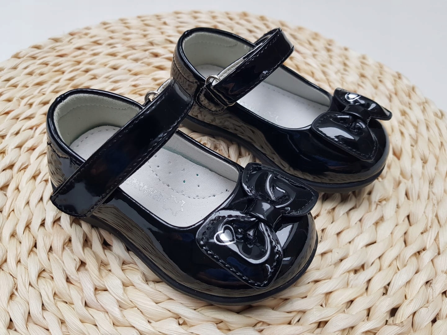 Apawwa balerinki skóra ekologiczna rozmiar 20 Kolor czarny