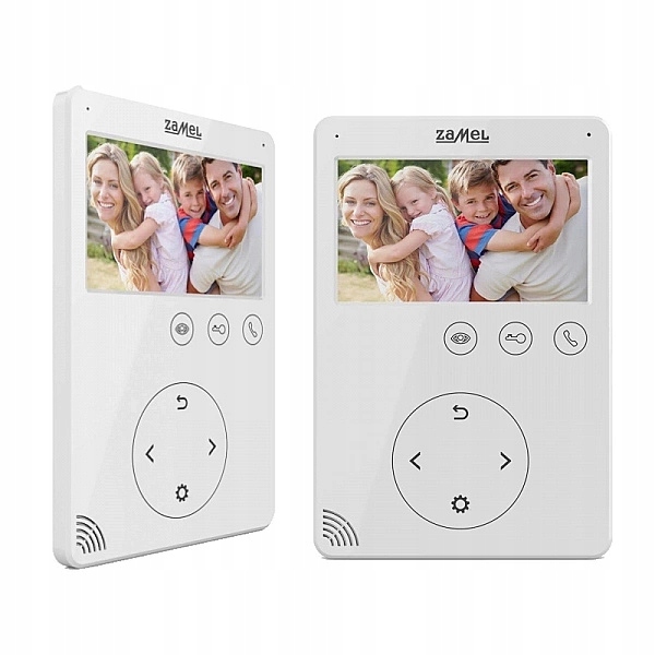 Videomonitor Zamel Farebný LCD panel Ovládanie bránou a kožušinou VP-816 Biely