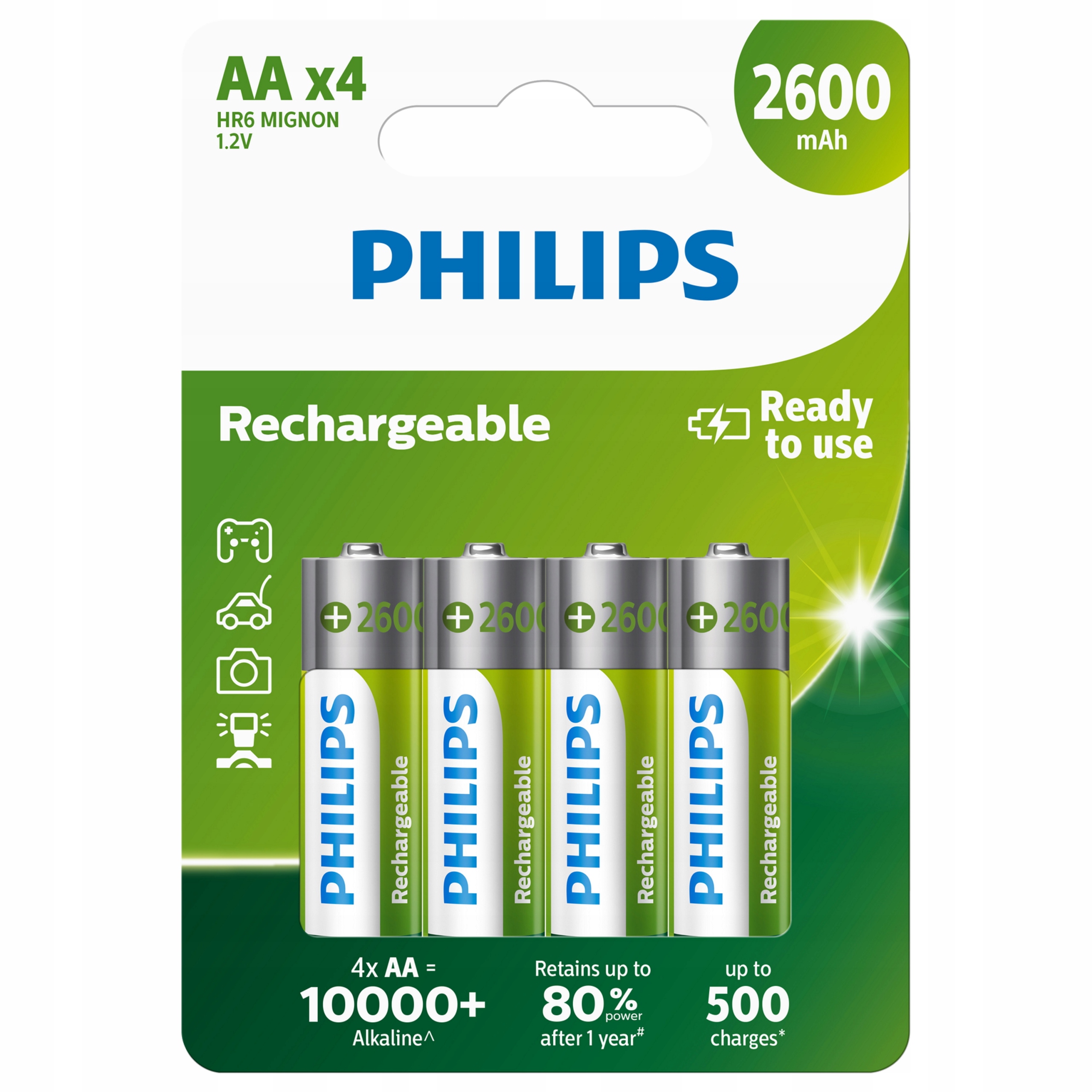 

Akumulator Bateria Aa LR6 Philips 4 Szt 2600 mAh