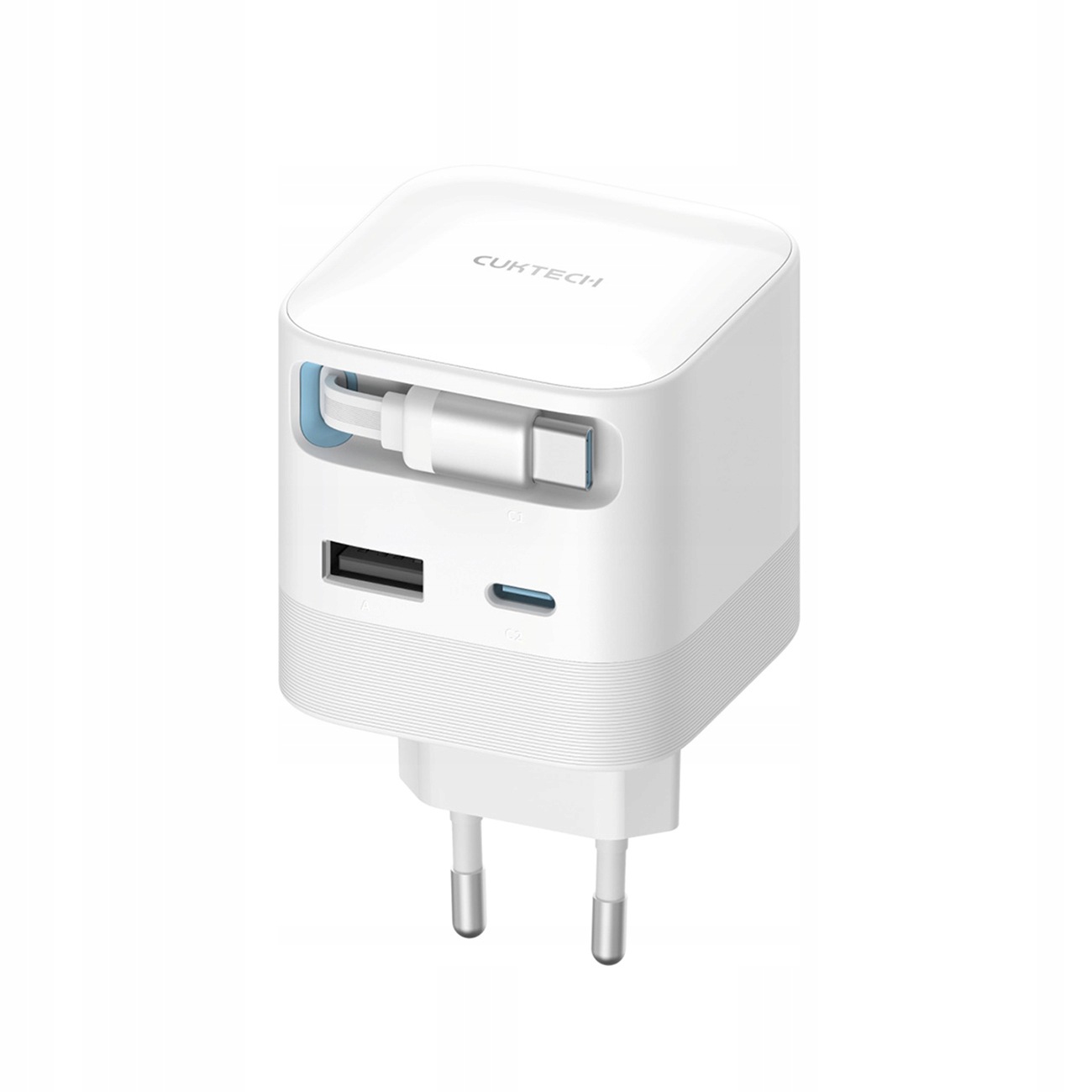 Síťová nabíječka Cuktech AD653W 67 W GaN 2x Usb-c Usb-a s rolovacím konektorem