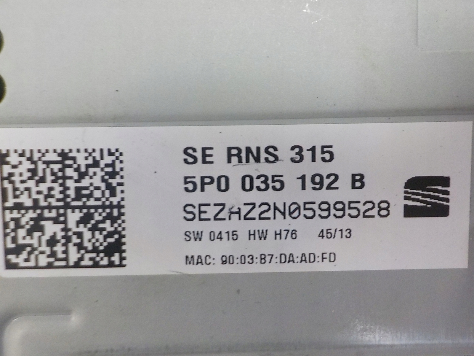 SEAT ALTEA XL LEON II RADIO Navigation 5P0035192B