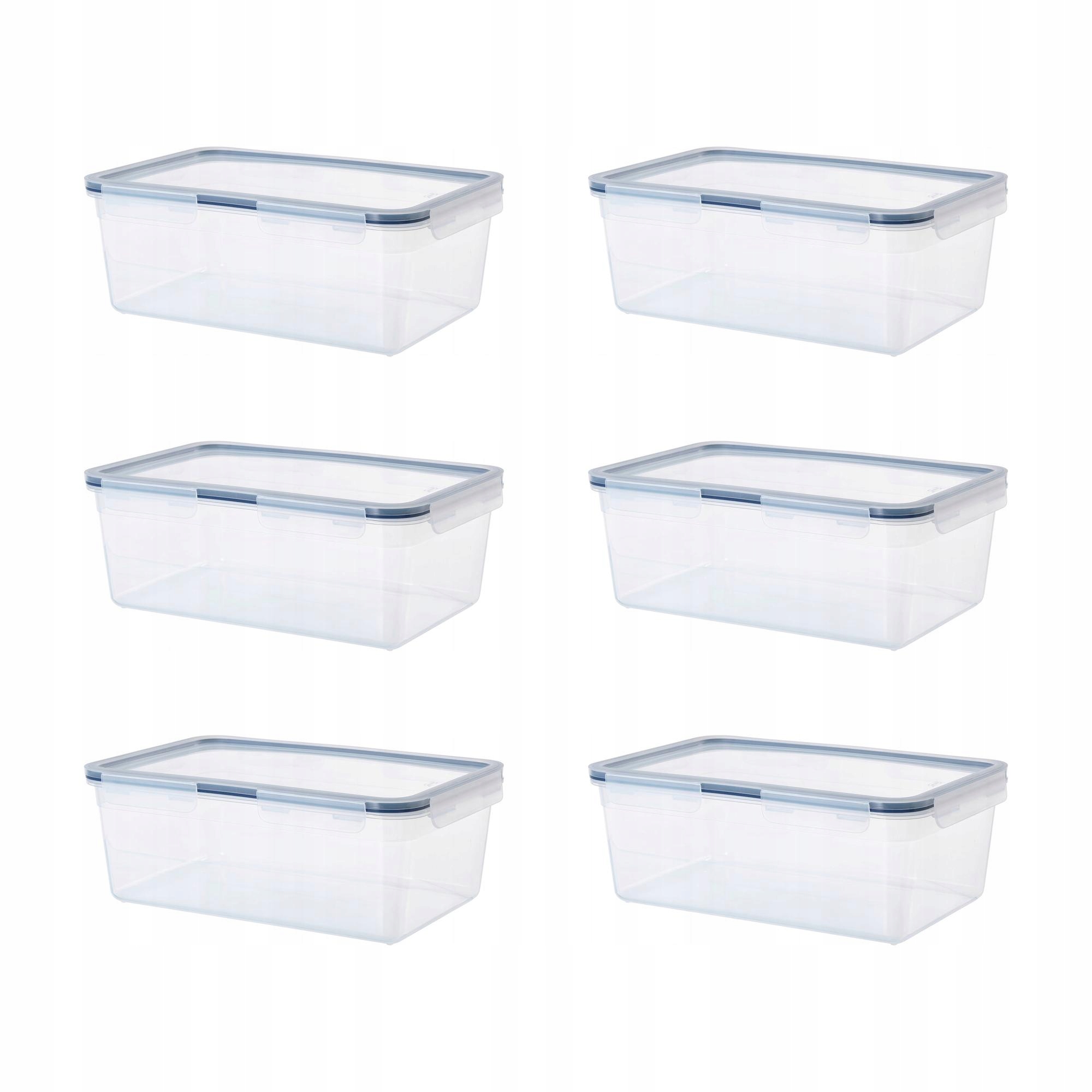 6 ks Nádoba na potraviny 5.2 l s plastovým víkem Ikea 365+