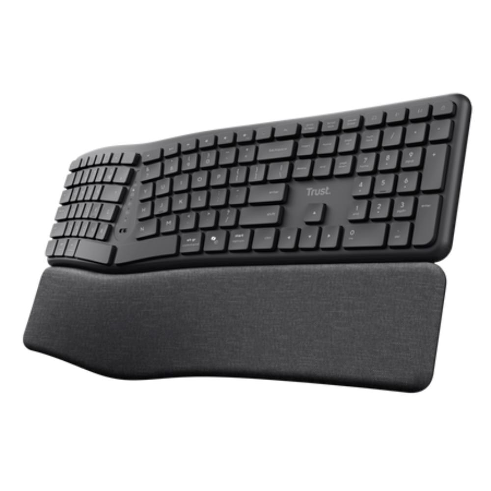 Trust Keyra Ergo Multi Wrls Keyboard Us 25459