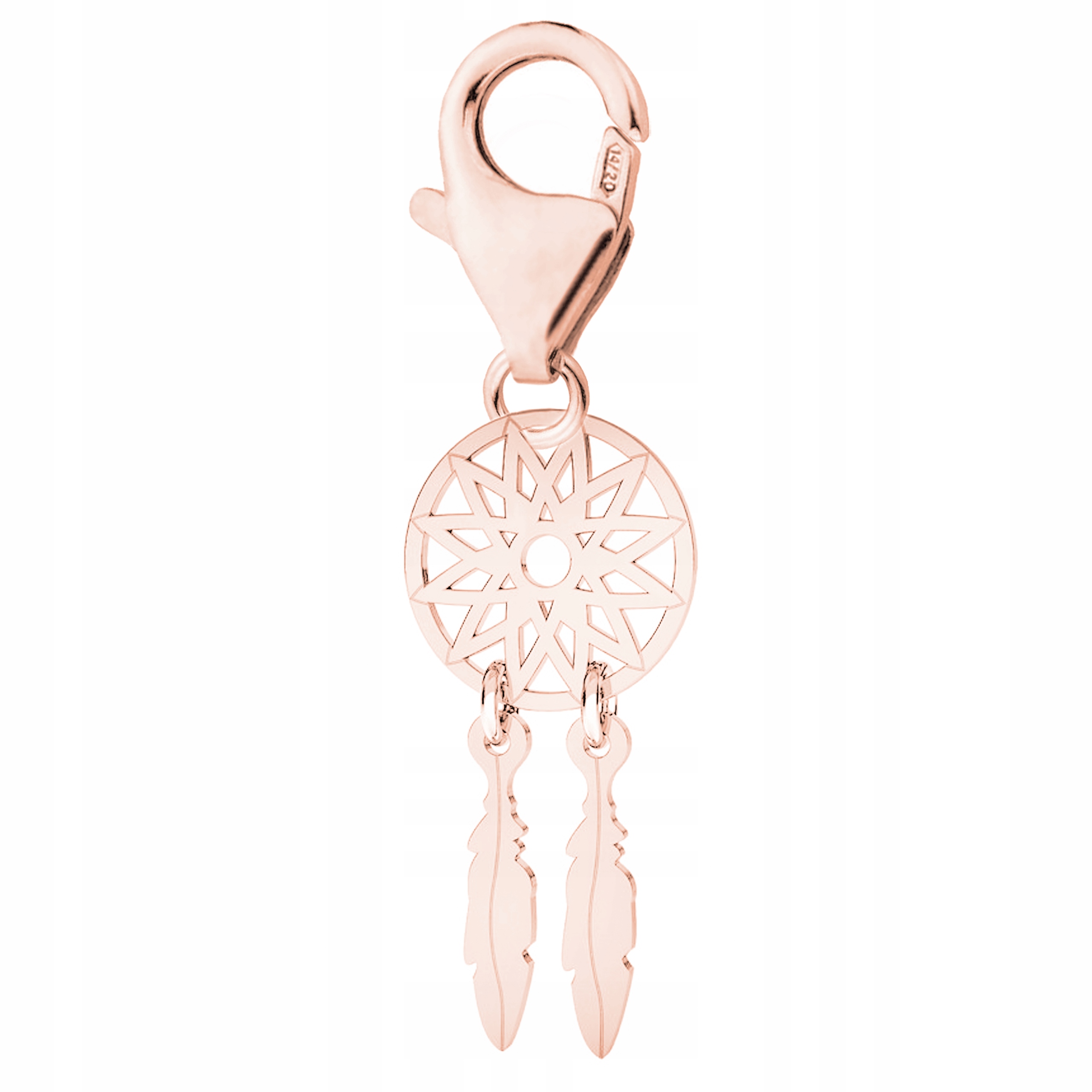 Pozlacený přívěsek s lapačem Lapač Snů Peří Pírka Sen Stříbro 925
