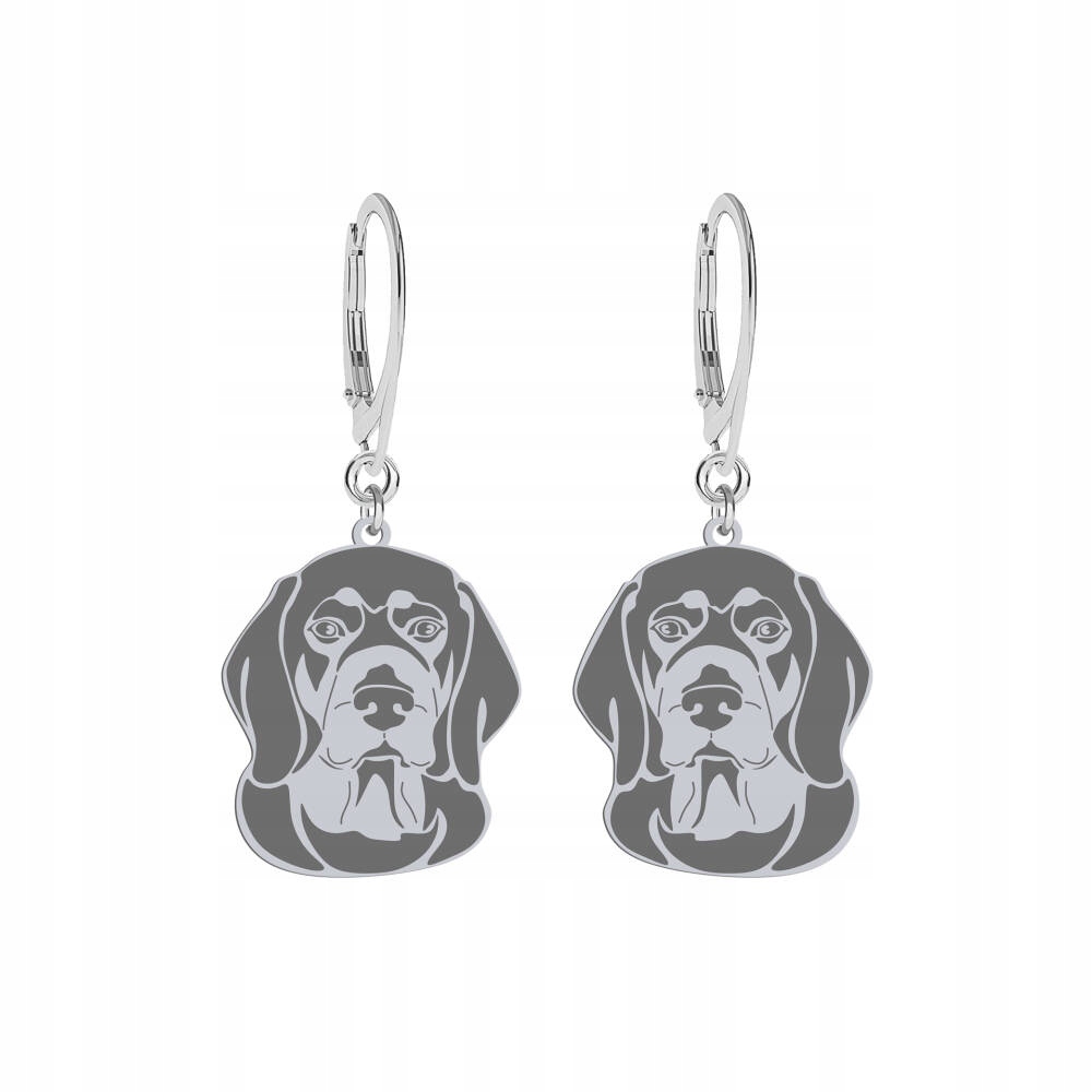 Stříbrné Náušnice s alpským honičským psem 925 Dárek Gravírování