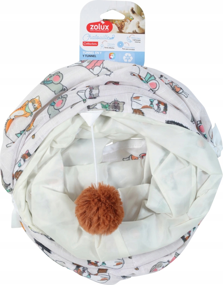 Levně Zolux Hračka pro kočky s tunelovým vzorem ve tvaru Y kočky a myši