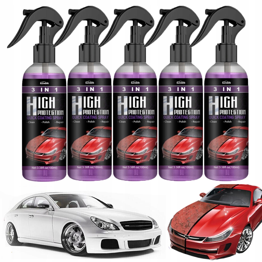 5szt. Nano spray do naprawy zarysowań samochodów 100ml Stan opakowania oryginalne