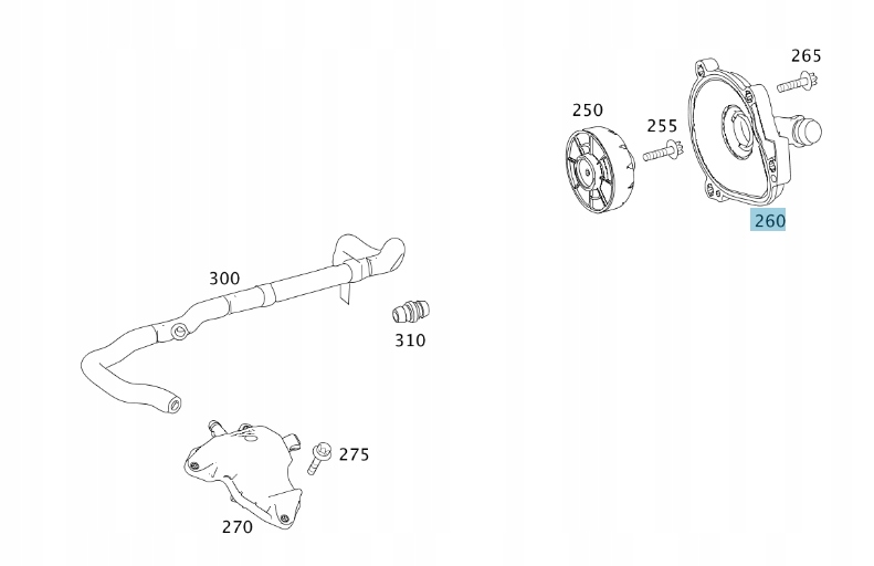 ZAWÓR POKRYWY ODMY MERCEDES M272 M273 Numer katalogowy części A2720100631