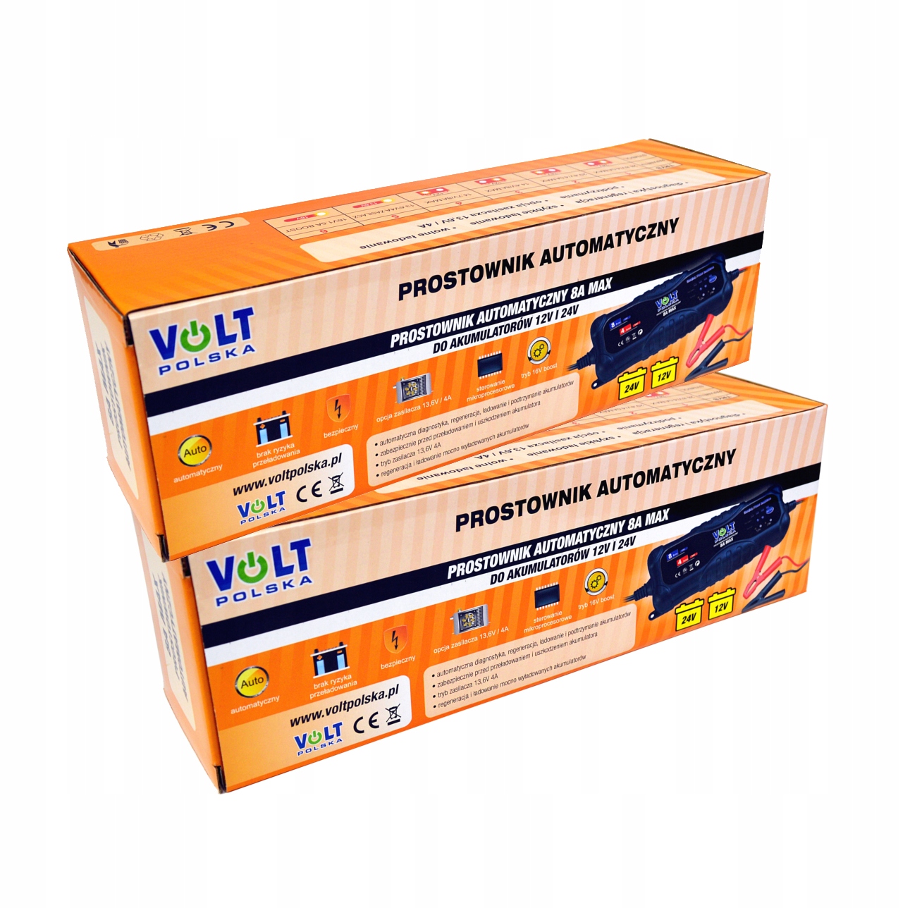 2X Nabíjačka 12/24 V 8A Pre Akumulátor Mikroprocesor Agm Gel