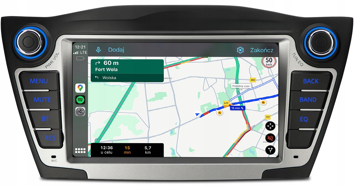 Hyundai IX35 Radio Nawigacja Android Carplay Mapy Aplikacje 8GB/128GB Dsp
