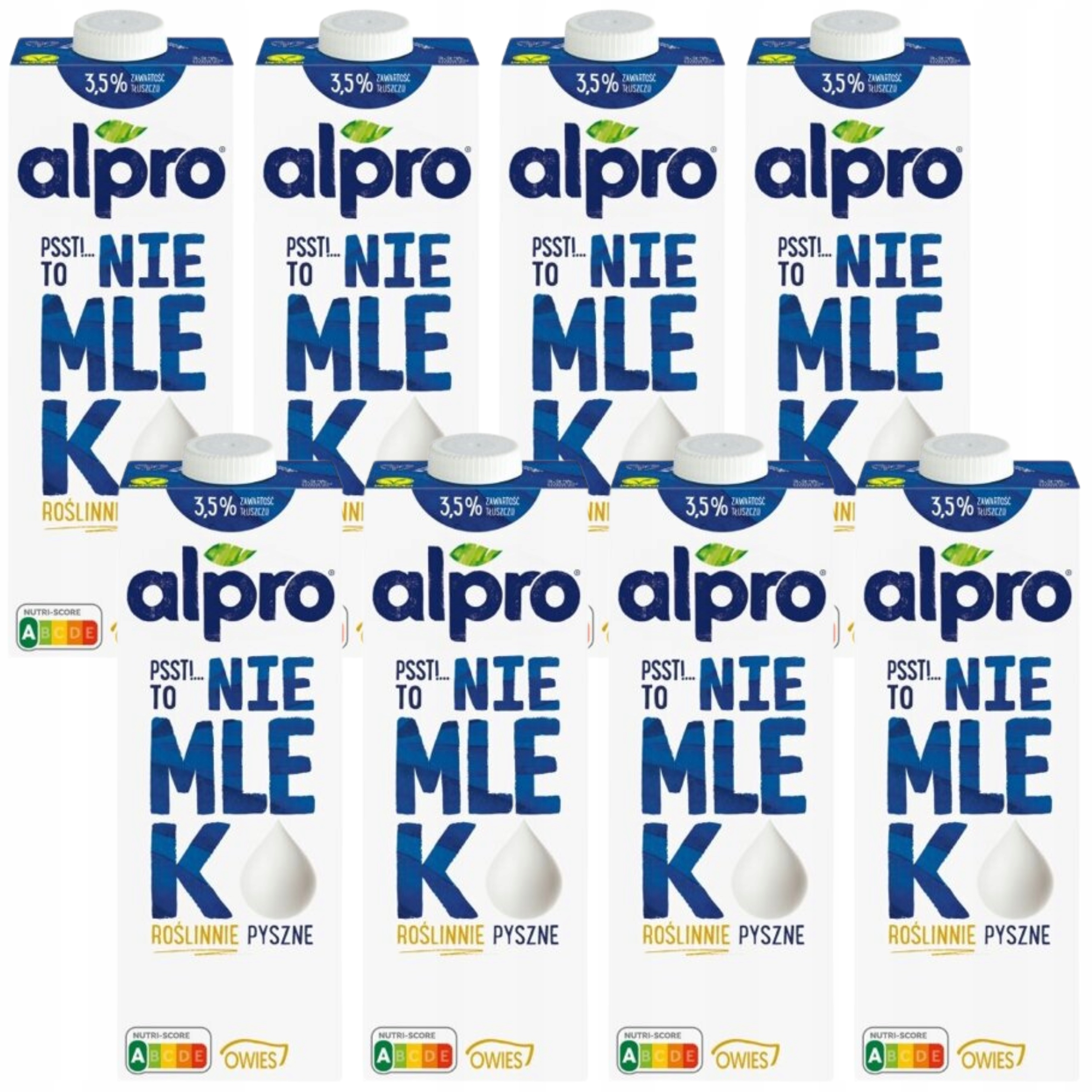 MLEKO BEZ LAKTOZY ROSLINNY NAPÓJ OWSIANY ALPRO OAT UHT 3,5%T NieMlek 8X 1l