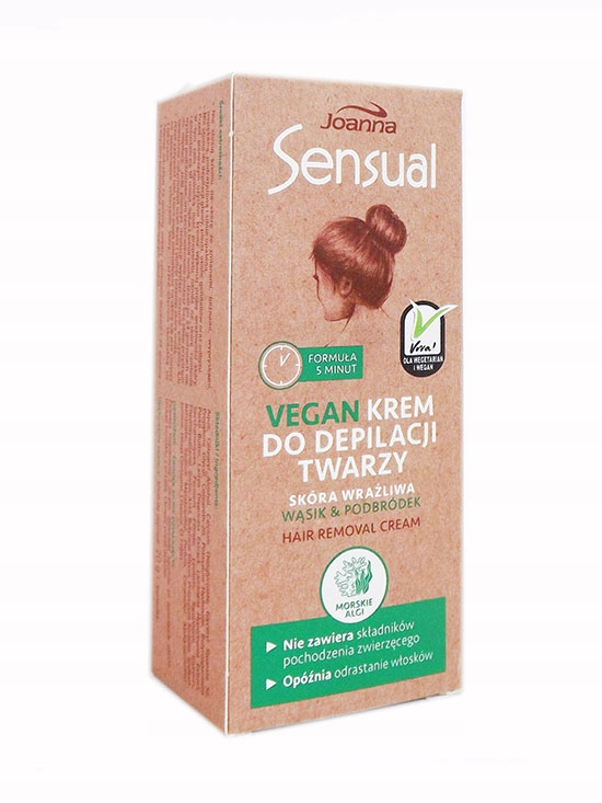 JOANNA SENSUAL VEGAN KREM DO DEPILACJI TWARZY 20g 9213610663 Allegro.pl