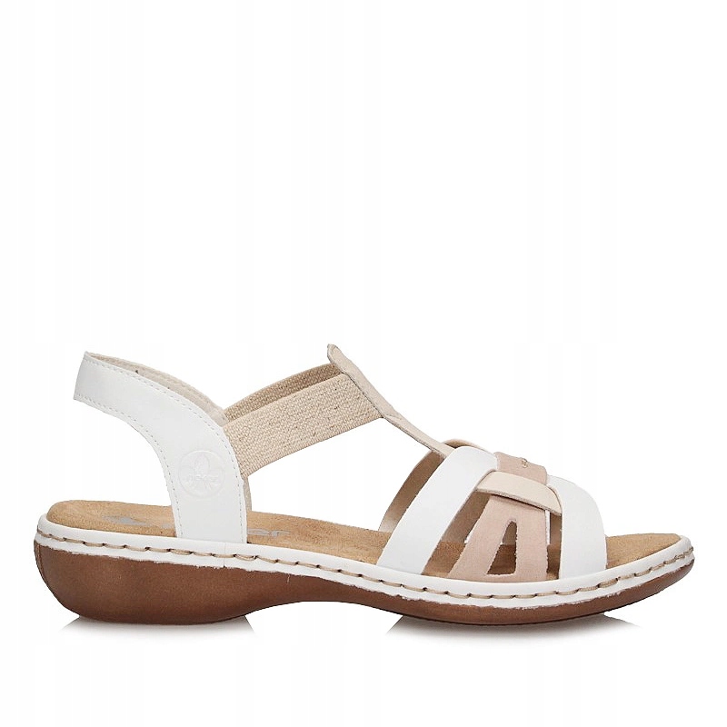 Dámské sandály Rieker 65918-81 bílé, nazouvací