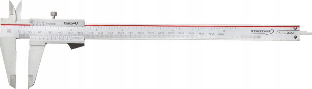 Kapesní posuvné měřítko s aretací zipu, nerezové, 200 mm Format