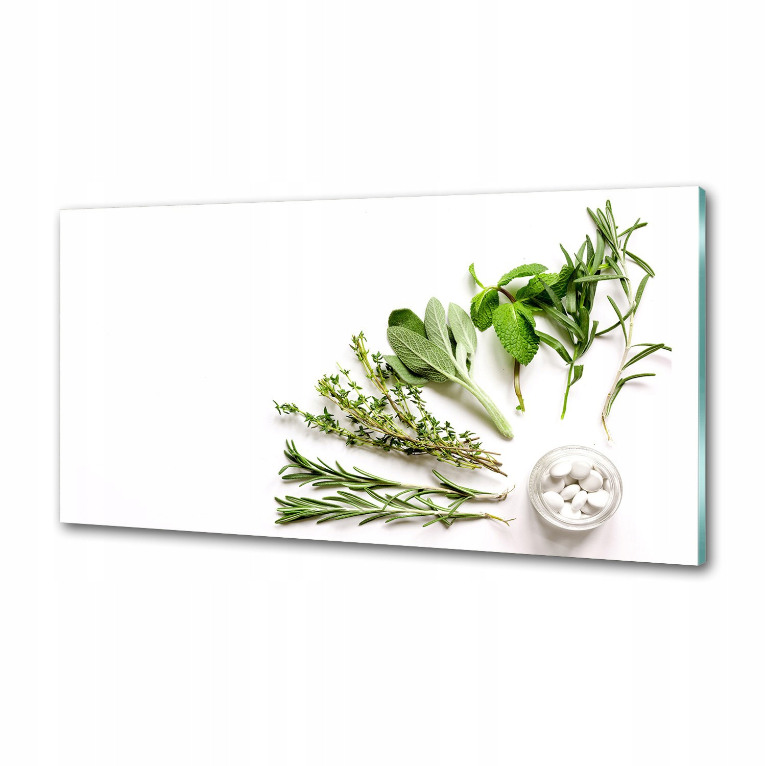 Sklenený panel do kuchyne Byliny 100 x 50 cm Lepidlo
