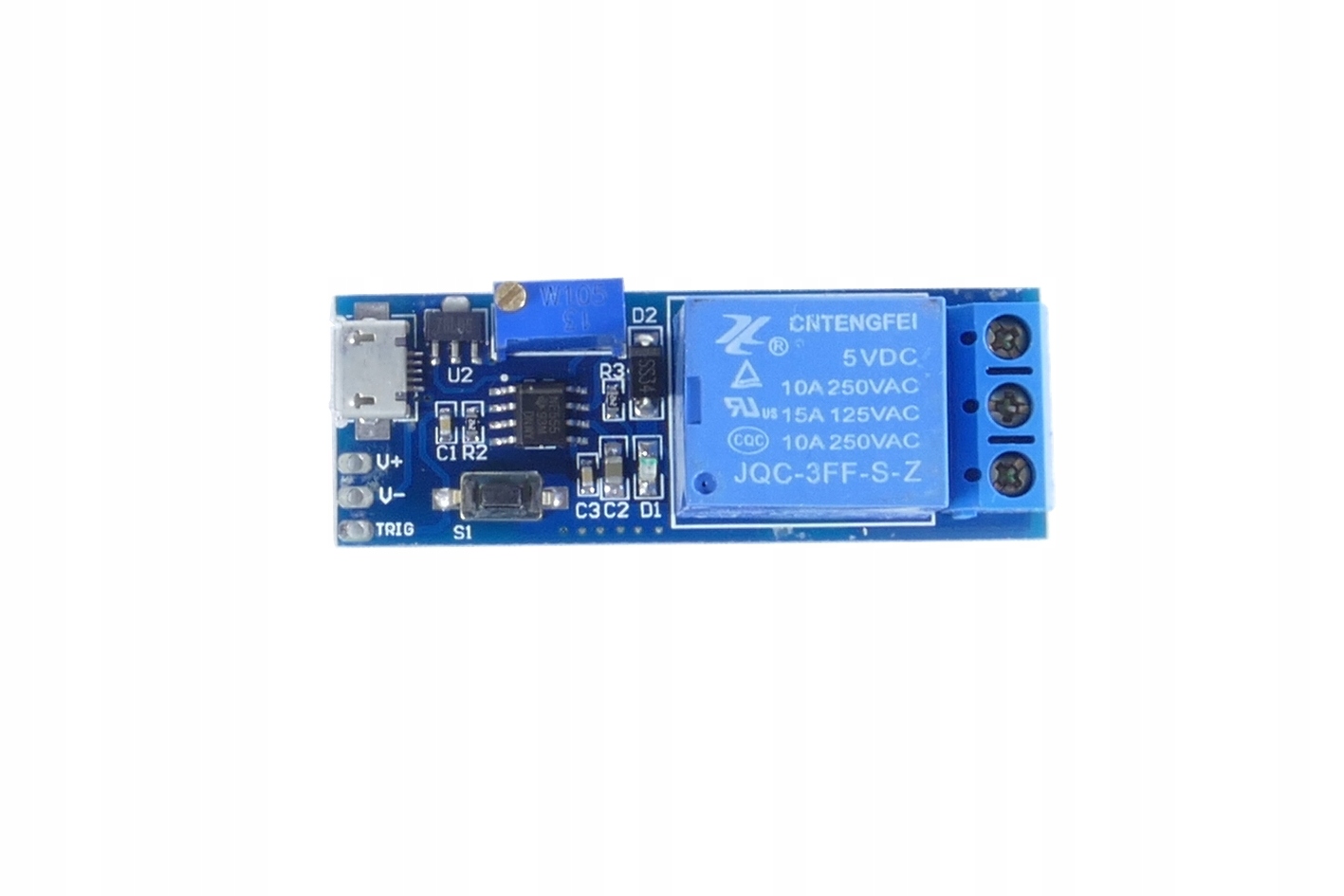 MODUŁ PRZEKAŹNIK CZASOWY 5-30V 10A Z WYZWALANIEM Producent SECOM