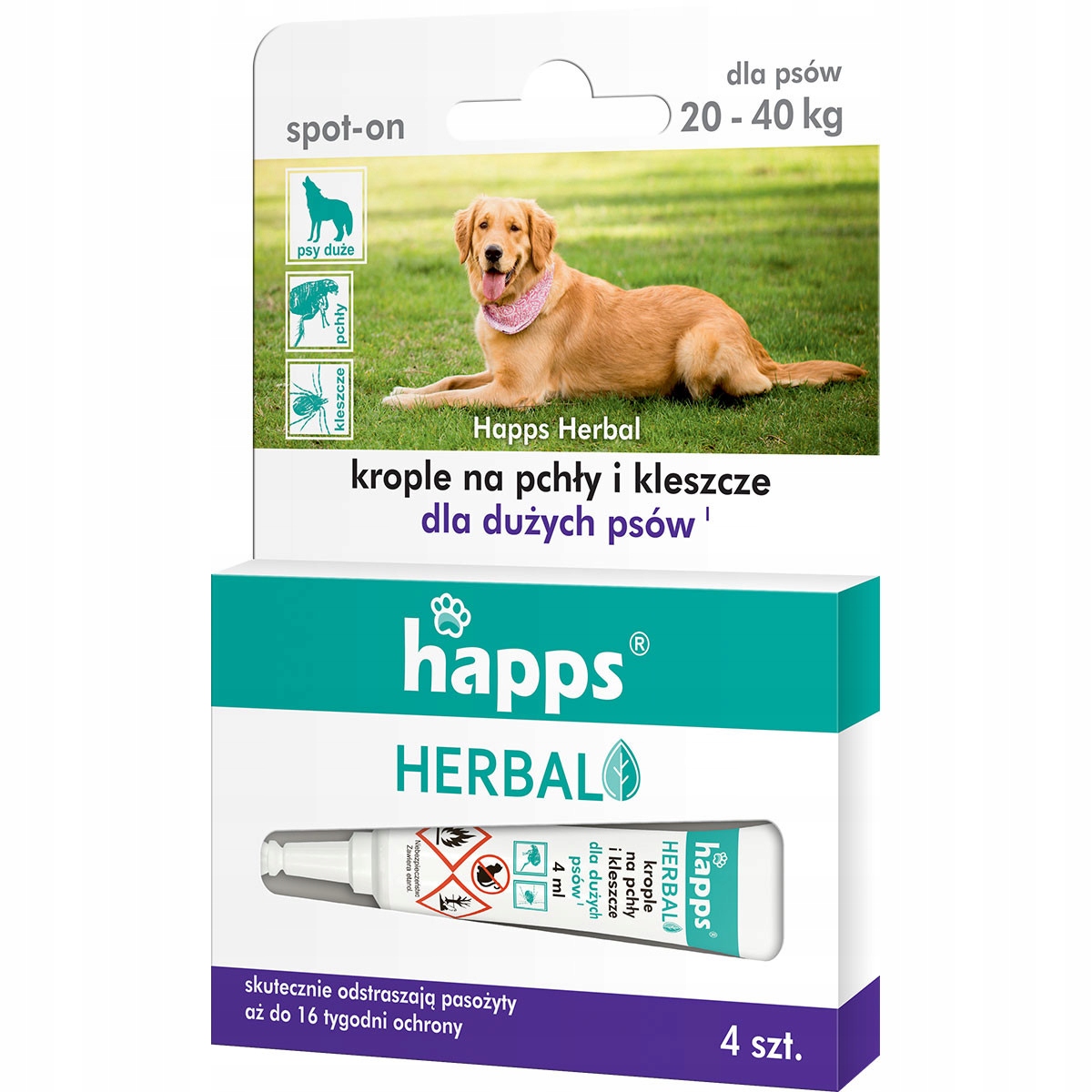 

Happs Herbal Krople na Pchły i Kleszcze Duże Psy